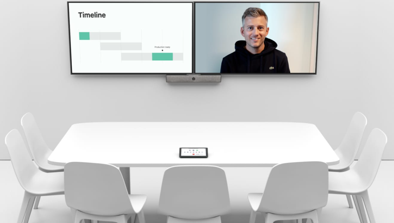 Neat Bar for Zoom and Microsoft Teams - All-in-One-Videokonferenzsoundbar mit Neat Pad Controller - kleine Räume