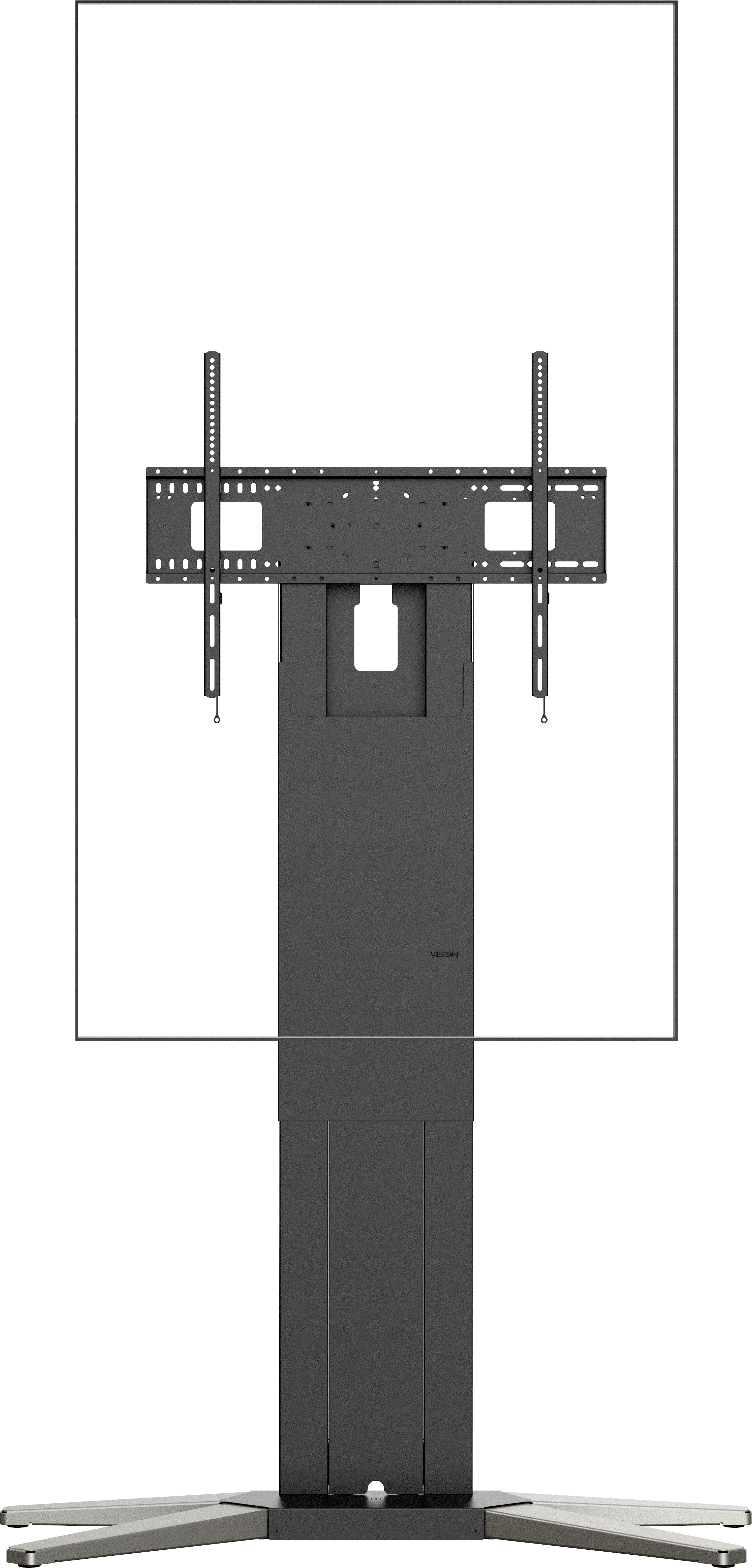 Vision VFM-F51T - manuell höhenverstellbarer Rollwagen / Standfuß - 47-100 Zoll - VESA 800x600mm - bis 95 kg - Schwarz