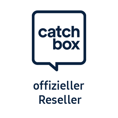 Catchbox Plus - System - 4 Channel - Networking + Dante - 1 x Cube (Wurfmikro) - 2 x Stick (Handmikro) - 1 x drahtlose Ladestation Cube - 1 x drahtlose Dual-Ladestation Stick - Customized - Version 2024