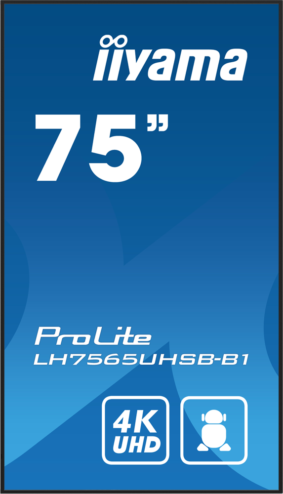 iiyama ProLite LH7565UHSB-B1 - 75 Zoll - 800 cd/m² - 4K - Ultra-HD - 3840x2160 Pixel - 24/7 - Android - Display