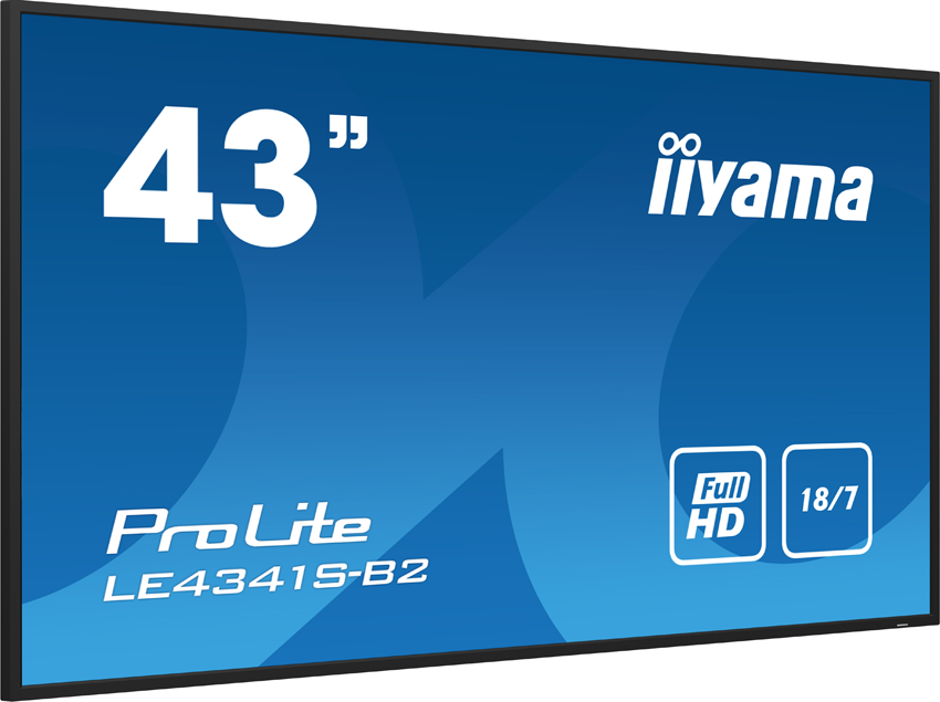 iiyama ProLite LE4341S-B2 - 43 Zoll - 350 cd/m² - Full-HD - 1920x1080 Pixel - 18/7 - Display 