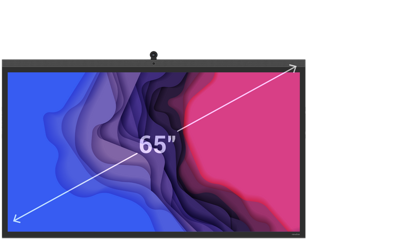 NewLine TT-6522Z - 65 Zoll - 400cd/m² - Ultra-HD - 3840x2160 Pixel - 40/20 Punkt - P-CAP Touch-Display - 4K-Weitwinkelkamera - 8 Mikrofon Array - Lautsprecher - WiFi+Bluetooth - VEGA Serie
