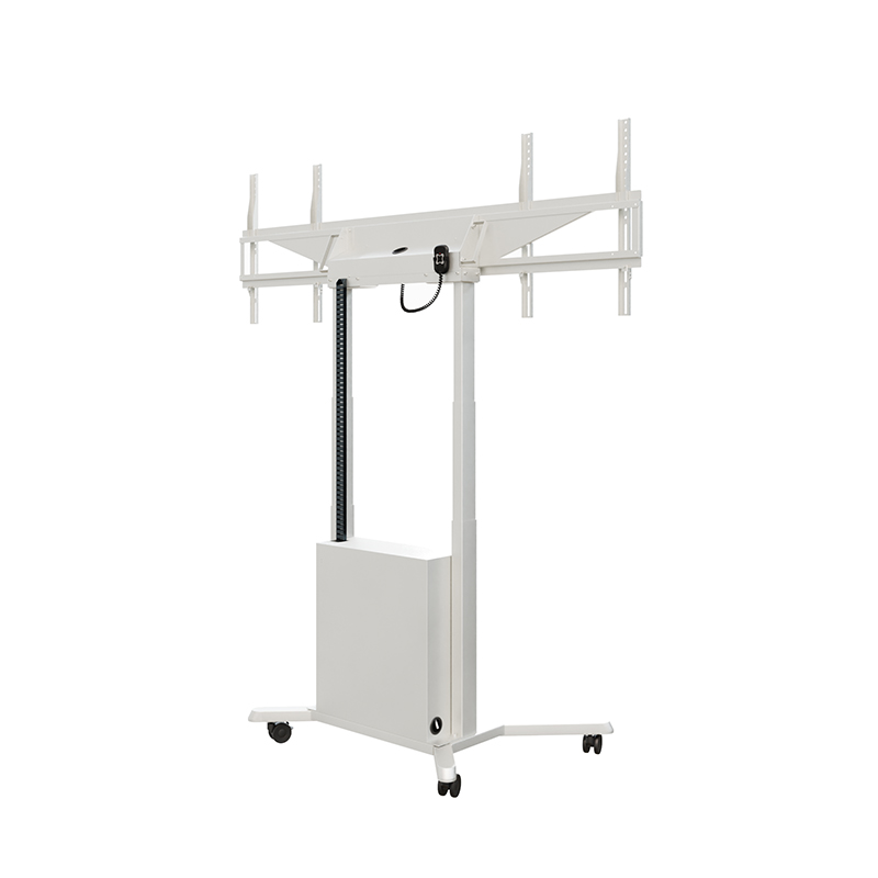 Hagor HP Twin Lift M-DW - mobiles, elektrisch höhenverstellbares Liftsystem für zwei Displays 'side-by-side' - 2x 46-65 Zoll - VESA 600x400mm -  bis 60kg pro Display - Weiss