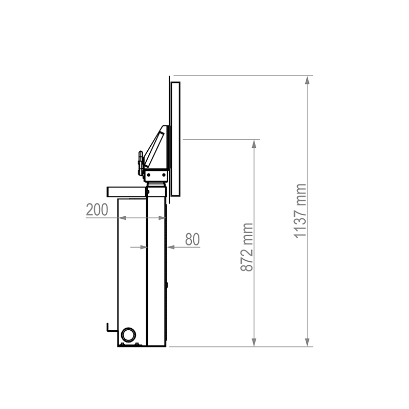 Hagor HP Twin Lift FW-Flip - elektrisch höhenverstellbares Liftsystem für Boden-Wand Montage - displayspezifisch für Samsung Flip - bis 45kg - Weiss