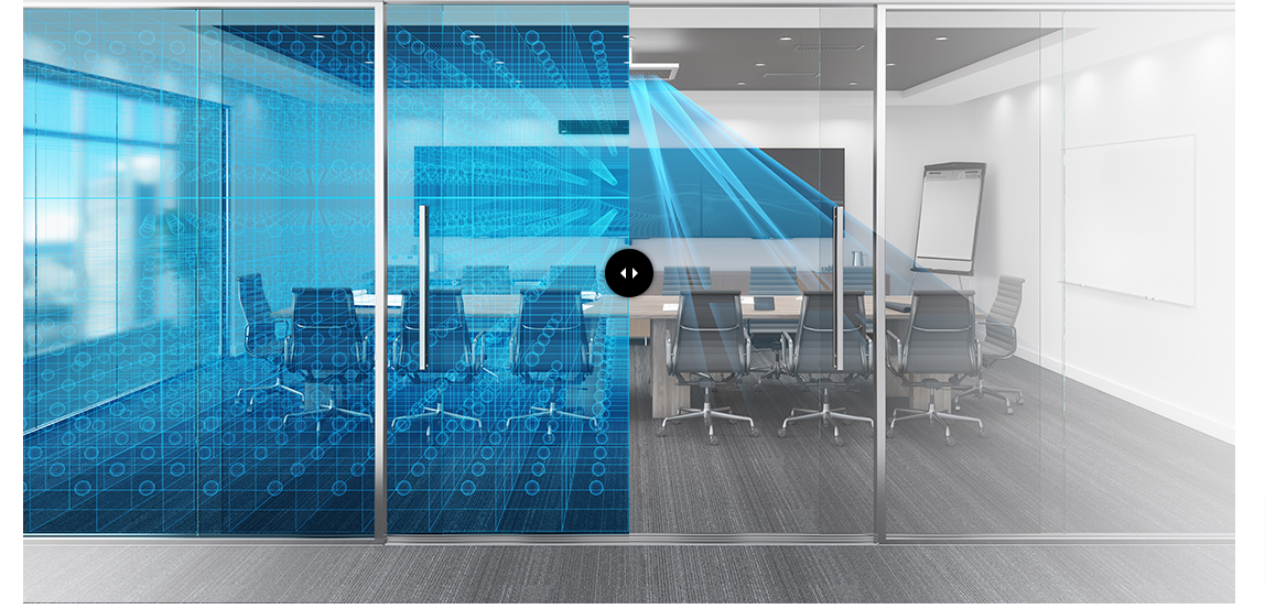 Nureva DUAL HDL300 mit Mist-Technologie im Vergleich zu Beamforming-Technologie