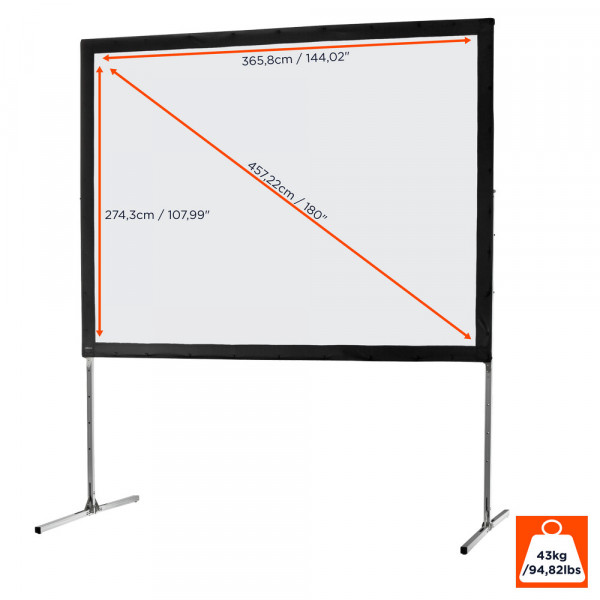 celexon Faltrahmen Leinwand Mobil Expert - 4:3 - BM 366 x 274 - Aufprojektion