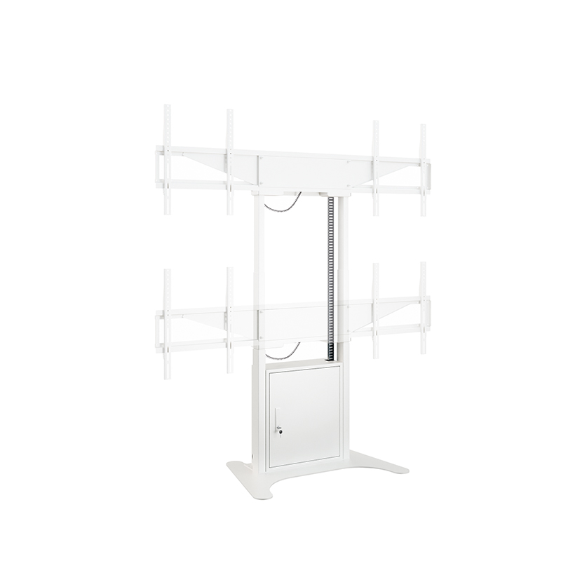 Hagor HP Twin Lift FS-DW - freistehendes, elektrisch höhenverstellbares Liftsystem für zwei Displays 'side-by-side' - 2x 46-65 Zoll - VESA 600x400mm -  bis 60kg pro Display - Weiss