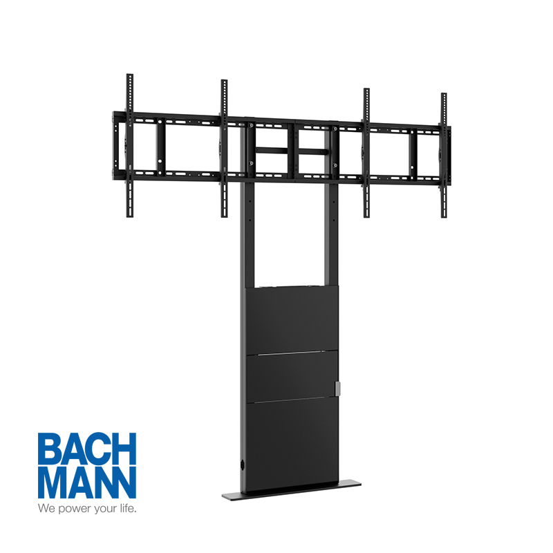 Hagor Pro-Tower Wall Dual - Standsystem zur Boden-Wandmontage - 2x 55-65 Zoll - Side-by-Side 55kg - VESA 600x400mm - Schwarz