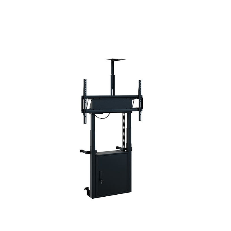 Hagor HP Twin Lift FW-B - elektrisch höhenverstellbares Liftsystem zur Boden-Wand Montage - 55-86 Zoll - VESA 900x600mm -  bis 120kg - Schwarz