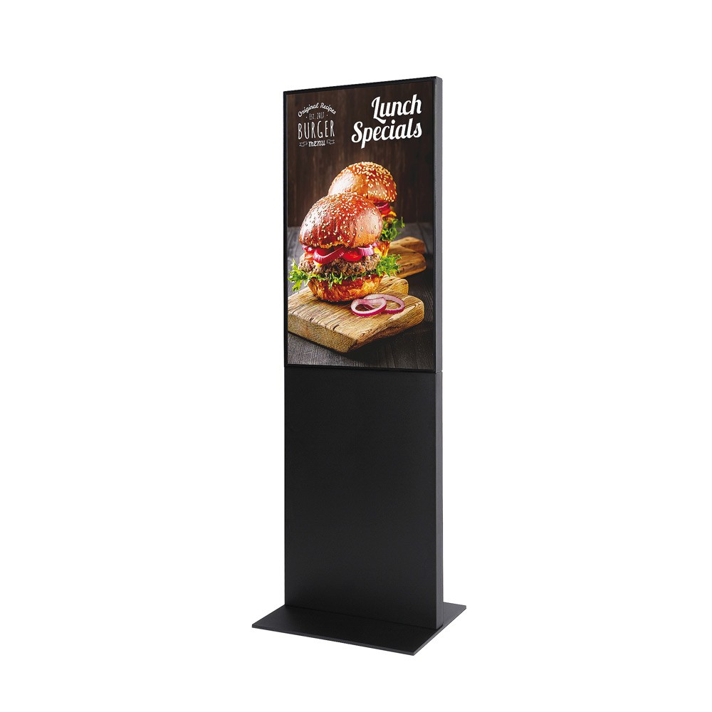 Smart Line Digitale Infostele - 43 Zoll - Samsung QM43C Zoll Signage Display - 500cd/m² - UHD - ohne Touch - Schwarz - Kiosk