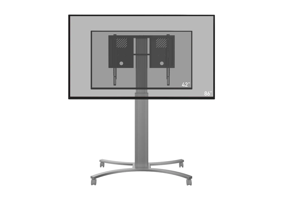 celexon Expert Adjust-4286MS - 50 cm - motorisierter Rollwagen - 42-86 Zoll - VESA 800x600mm - bis 136 kg - Silber